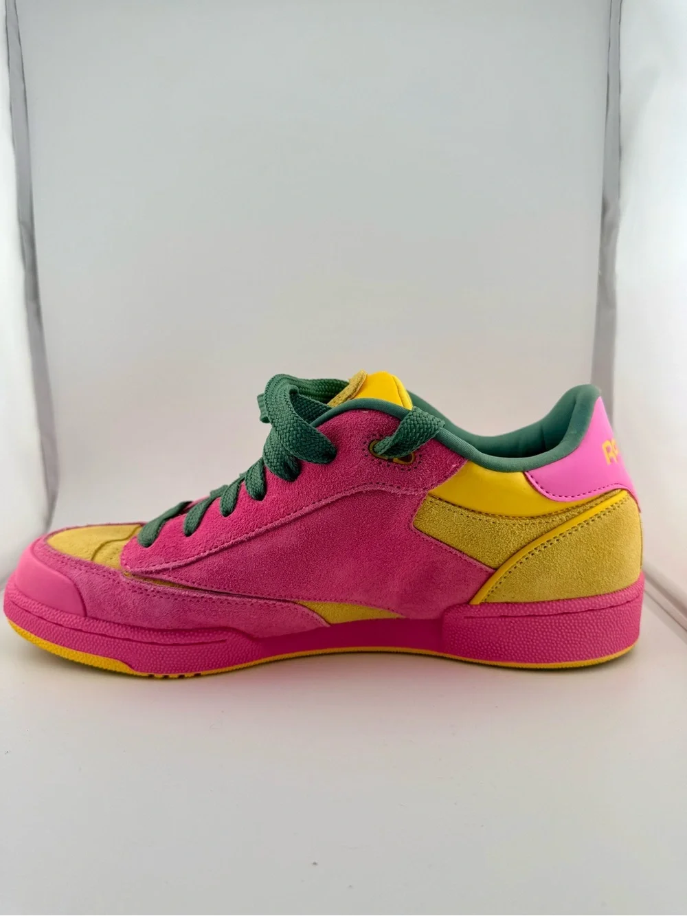 Reebok Classic Men's Pink & Yellow Low-Top Sneakers